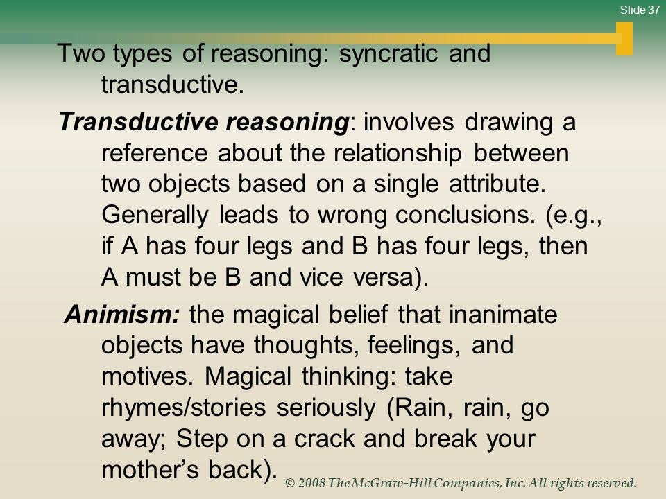 Piaget cheap transductive reasoning